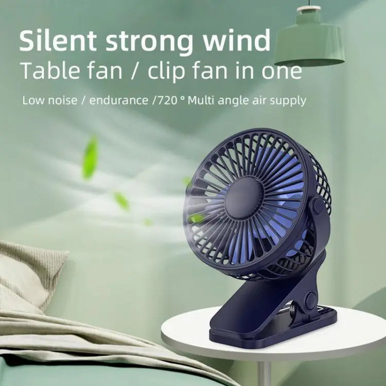 Rechargeable Mini Slim Table Clamp Fan