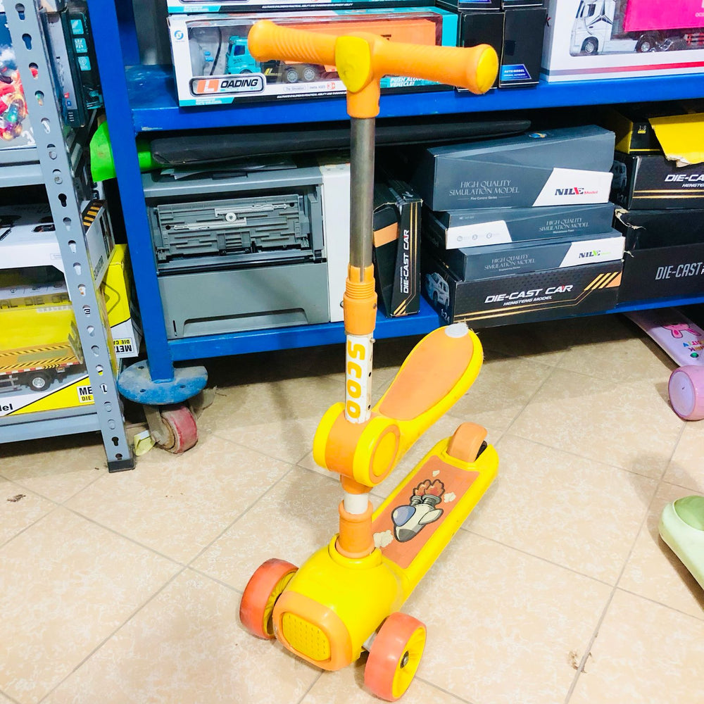 Yellow Height Adjustable Kids Scooter - Major Fault