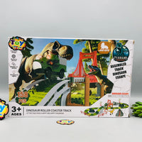 158Pcs Dinosaur Roller Coaster Track Set