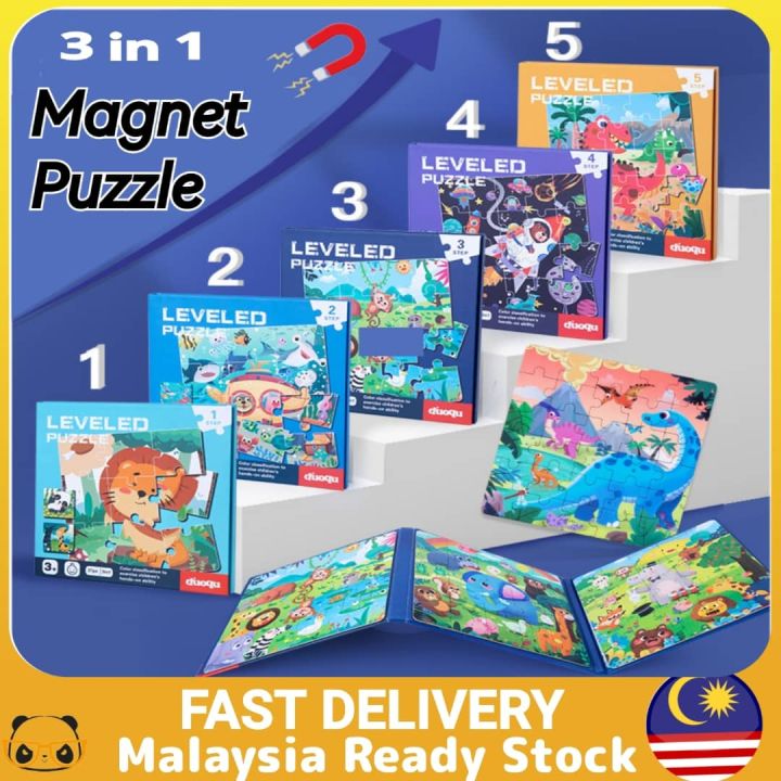 3in1 Magnetic Puzzle Book - Assortment