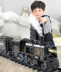 Thumbnail for Diecast Metal Steam Train Track Set