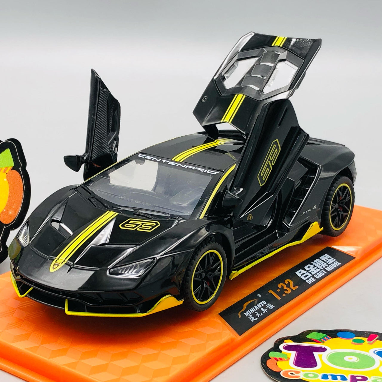 1:32 Diecast Lamborghini Centenario With Acrylic Display Box - Black