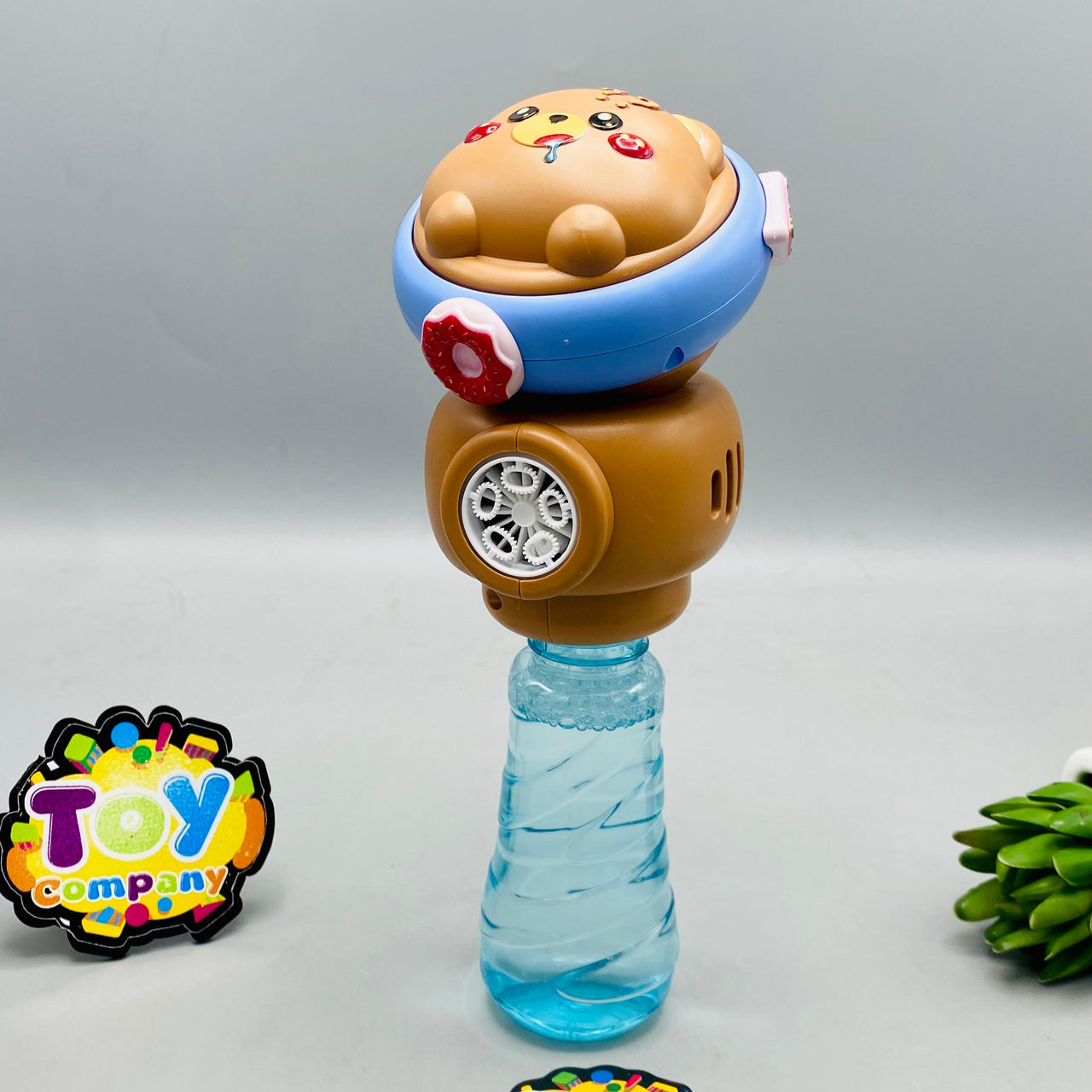 5 Holes Electric Bear Themed Colorful Bubble Stick