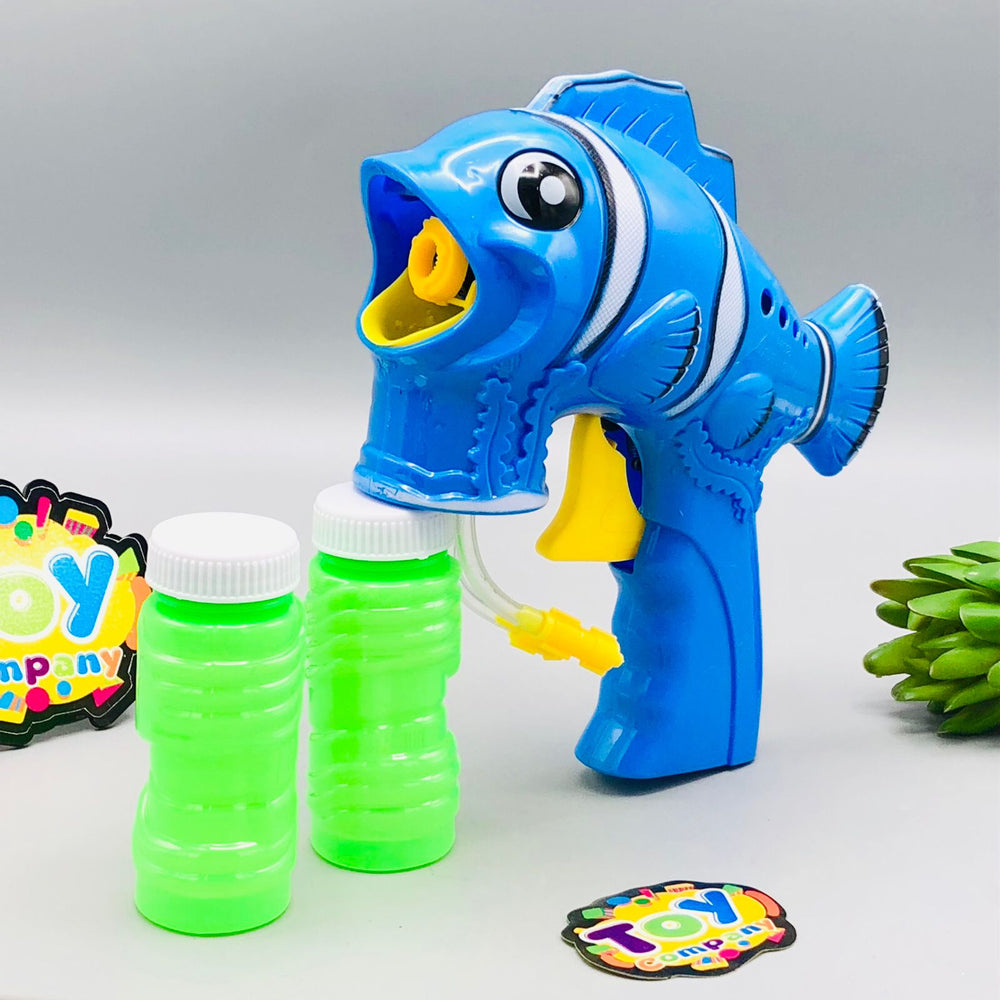 Clown Fish Bubble Gun With Flashing Lights