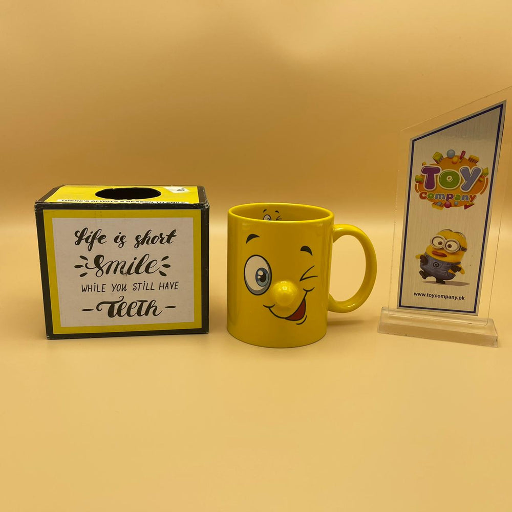 Smiley Mug with Popped out Nose