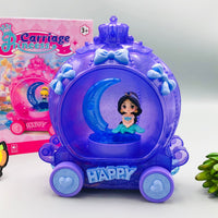 Multi-functional Princess Carriage Rotating Toy With Light & Music