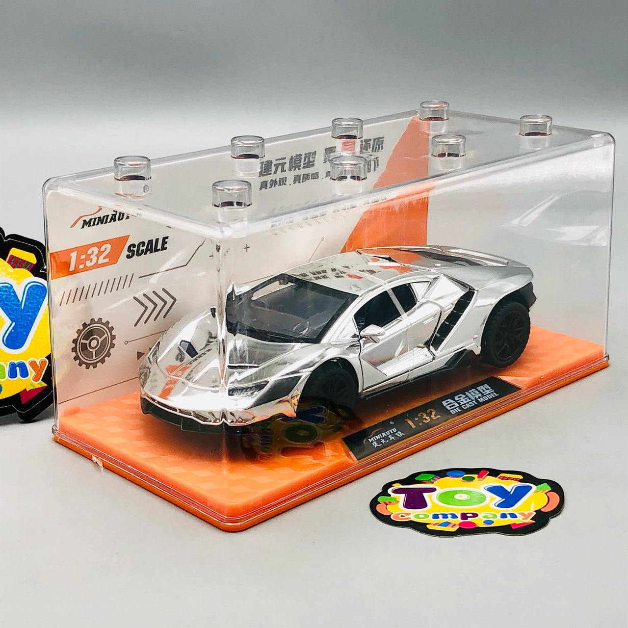 1:32 Diecast Lamborghini Centenario With Acrylic Display Box - Silver