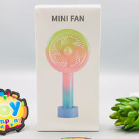 Rechargeable Colorful Desktop Fan With Lights