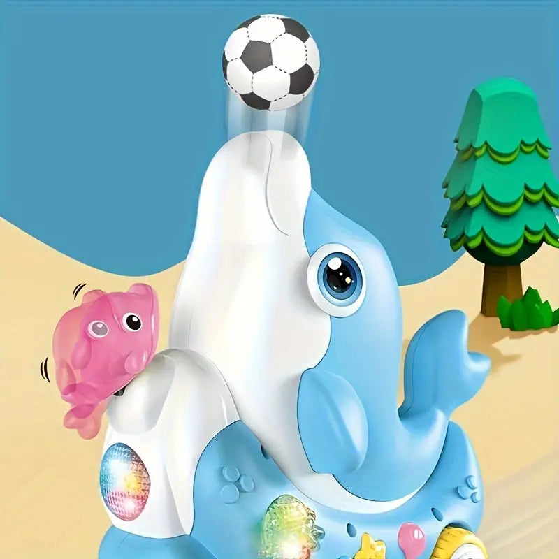 Electric Cute Ball Blowing Dolphin With Light & Music