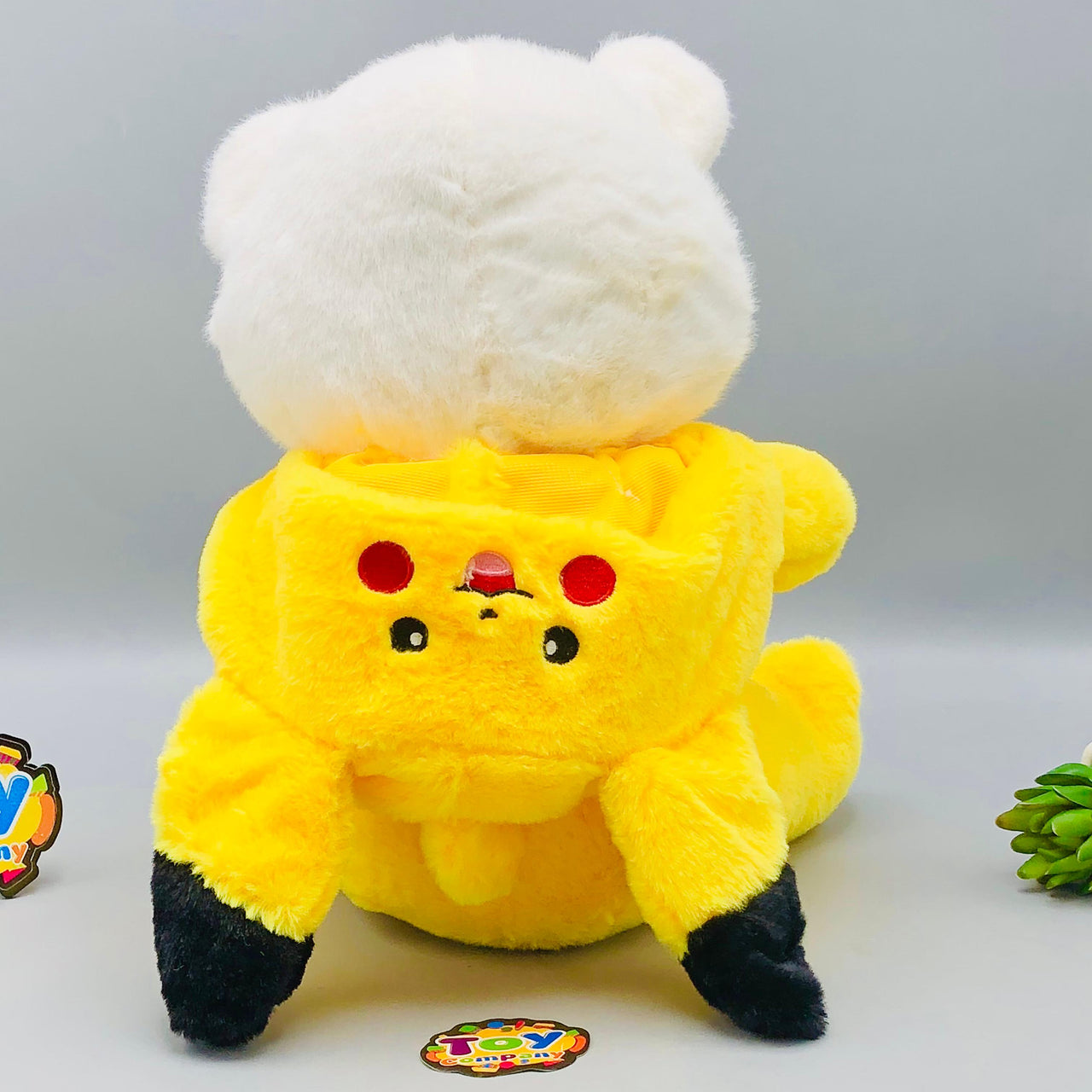 12* Inches Premium 2in1 Hoodie Pikachu Bear Stuff Toy