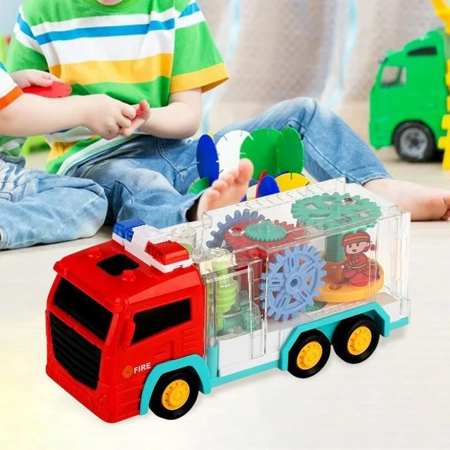 Electric Transparent Gear Fire Truck