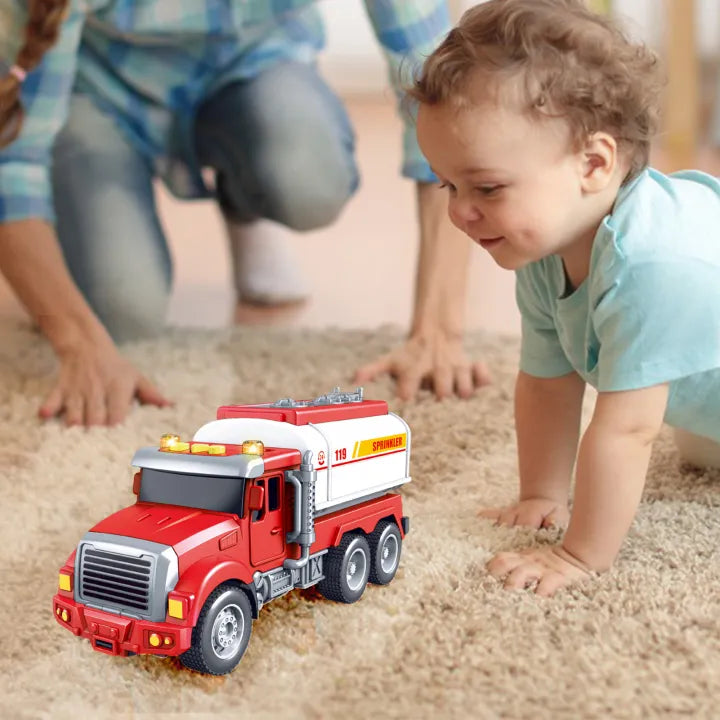 1Pc Inertial Power Fire Engine Vehicle - Assortment
