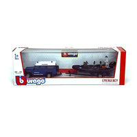 Bburago Diecast Defender With Trailer Motor Boat