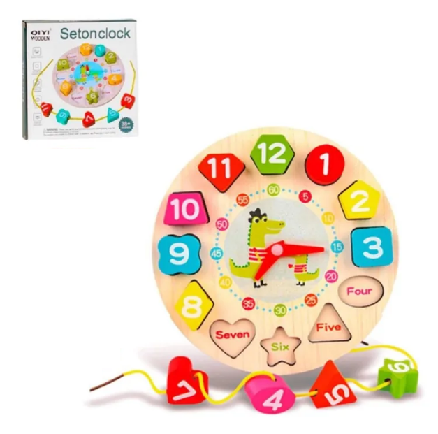 Wooden Montessori Seton Clock Puzzle