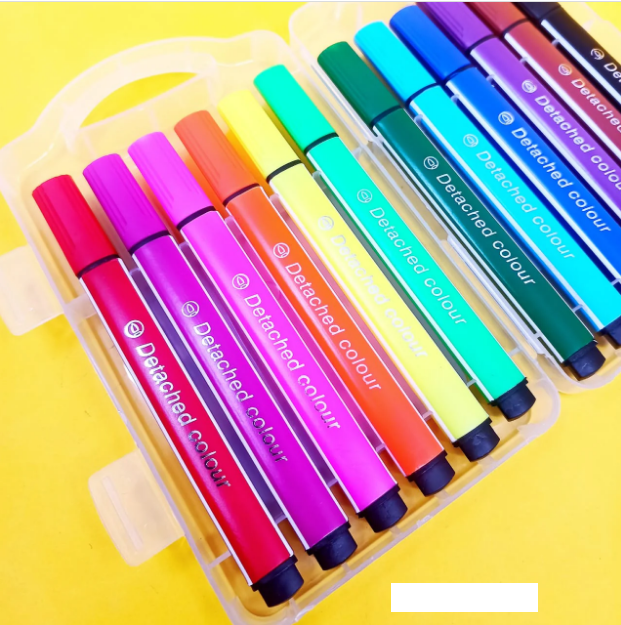 Washable Triangle Stick Watercolour Markers - 18Pcs