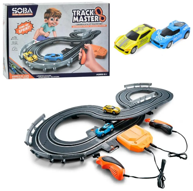 1:64 Electric Circular Overpass Car Racing Track Set