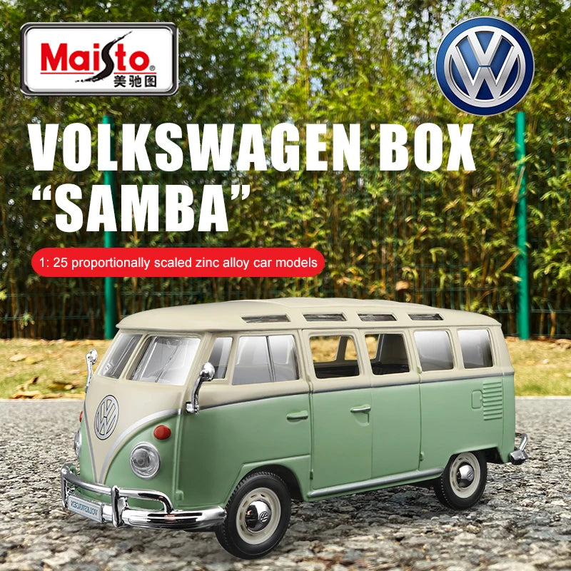 Maisto 1:25 Diecast Volkswagen Van Samba - Green