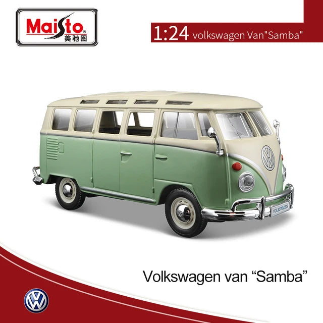 Maisto 1:25 Diecast Volkswagen Van Samba - Green
