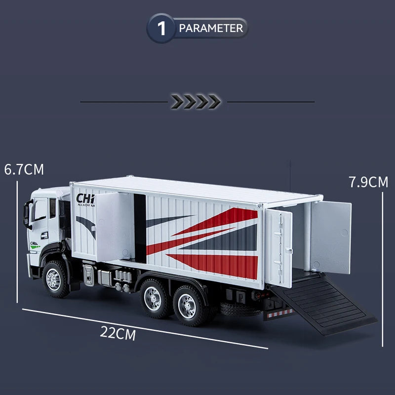 1:32 Diecast Ornaments Container Transport Truck