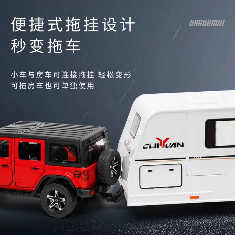 1:32 Diecast Rubicon Jeep With Trailer