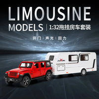 1:32 Diecast Rubicon Jeep With Trailer