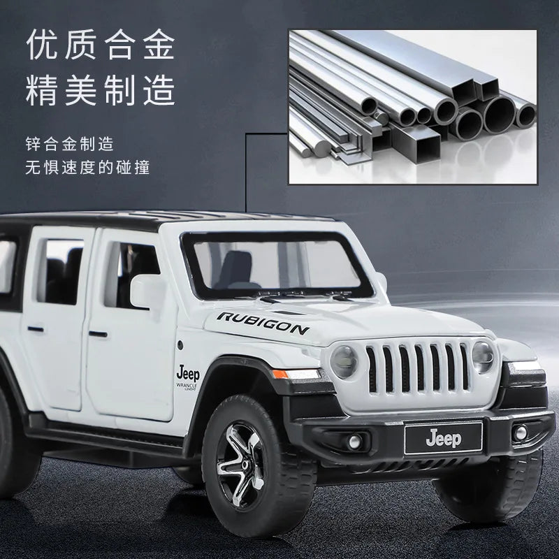 1:32 Diecast Rubicon Jeep With Trailer