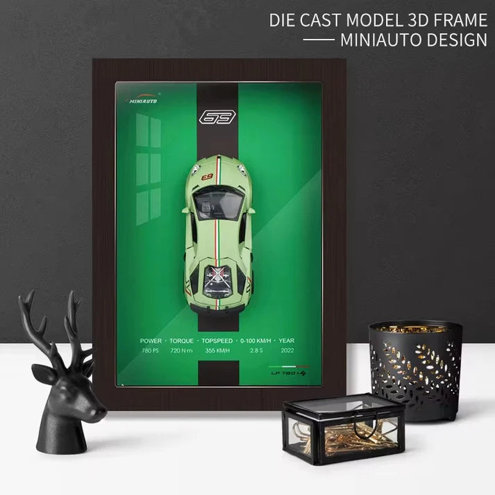 1:32 Diecast Aventador LP780-4 Model 3D Photo Frame