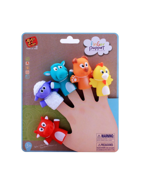 Cartoon Farm Animals Finger Puppet For Kids