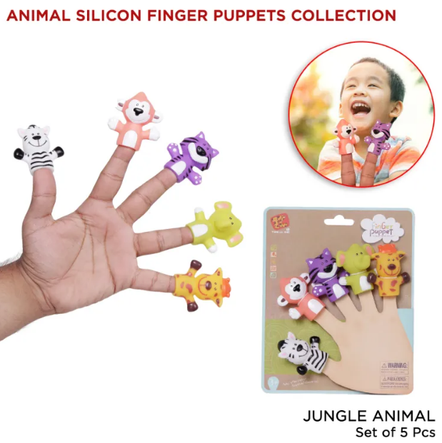 Cartoon Farm Animals Finger Puppet - 5 Pcs