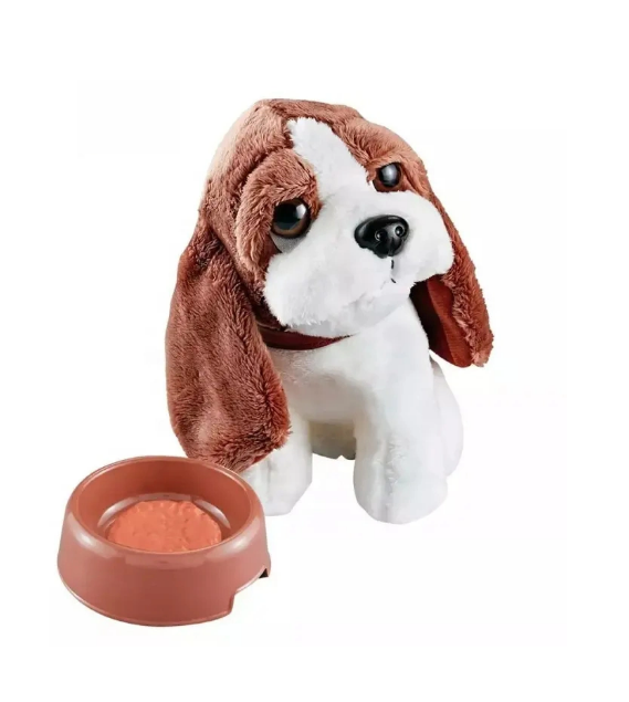 Plush Dog With Pet Bus Cage & Accessories