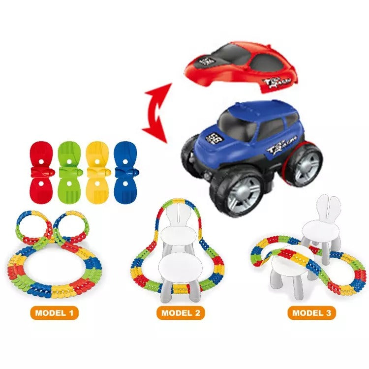 DIY Flexible Track Play Set - 97pcs