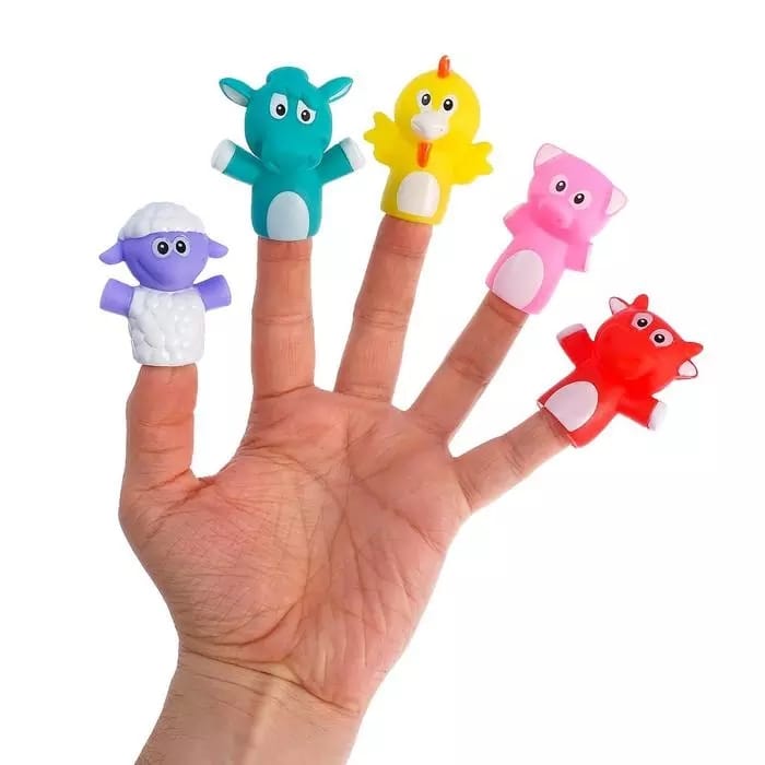 Cartoon Farm Animals Finger Puppet For Kids