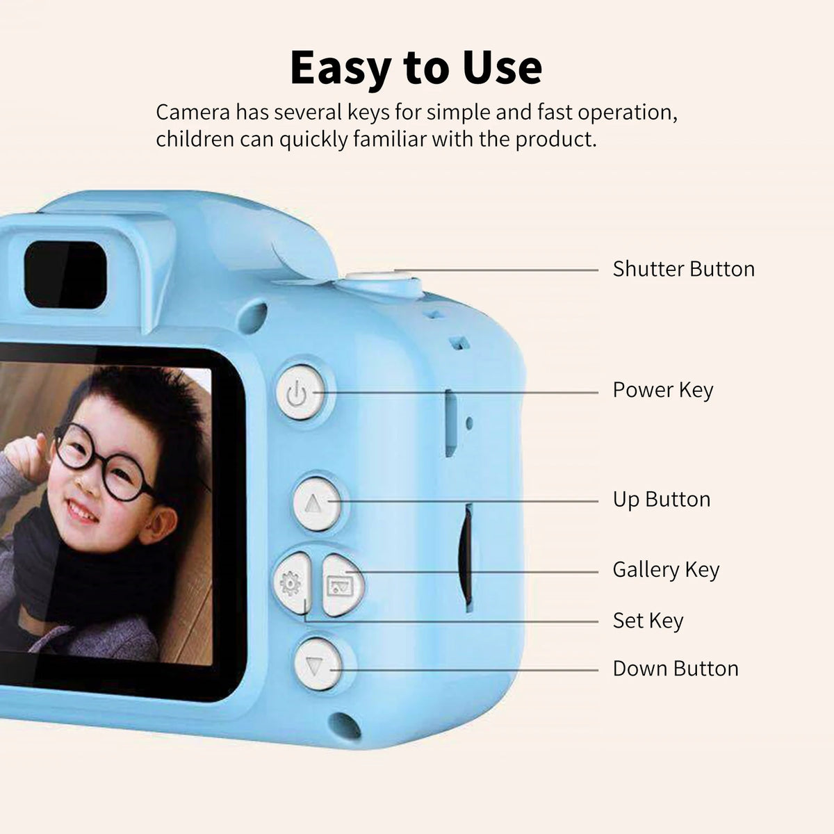 Kids Digital Rechargeable HD Camera