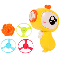 2in1 Fun Gun Flying Saucer & Top Spin Launcher Toy