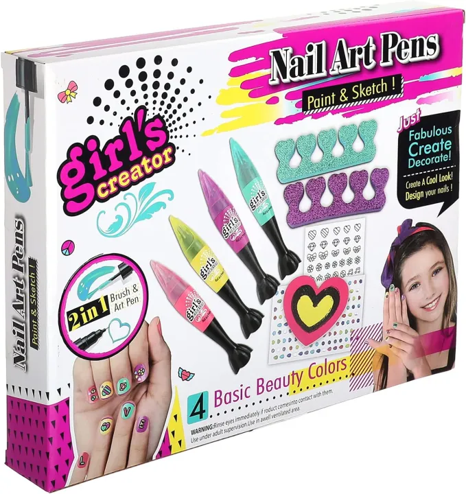 8Pcs Girls Realistic Nail Art Kit