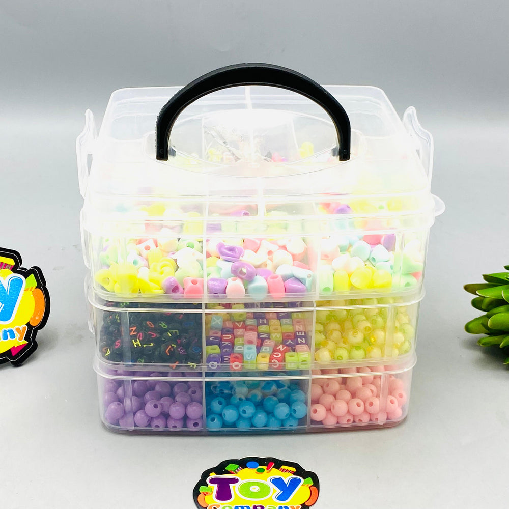 1000Pcs DIY Multi-Color Creative Beads Set With Storage Box