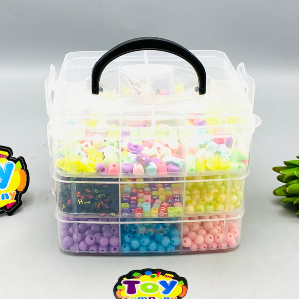 1000Pcs DIY Multi-Color Creative Beads Set With Storage Box