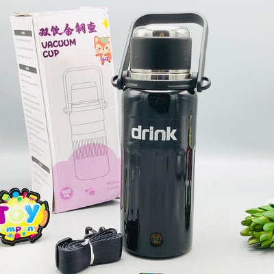 1000ml Stainless Steel Vacuum Insulated Water Bottle - Black