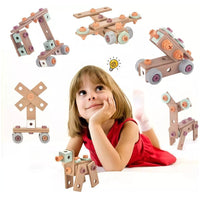 168Pcs DIY Kids Building Blocks Tools Briefcase