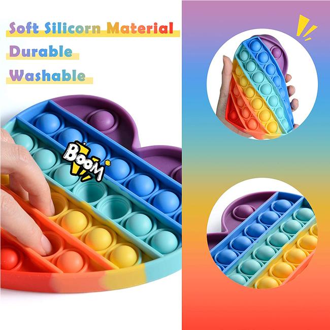 Push Pop It Bubble Fidget - Heart