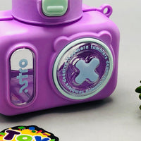 600ml Premium Camera Design Kids Water Bottle - Purple