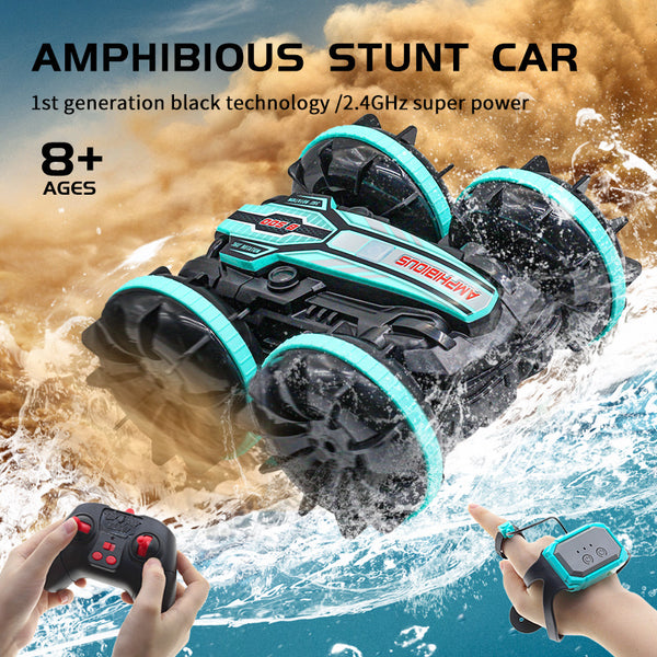 Amphibious 360° Double-Sided Rotation Stunt RC Car
