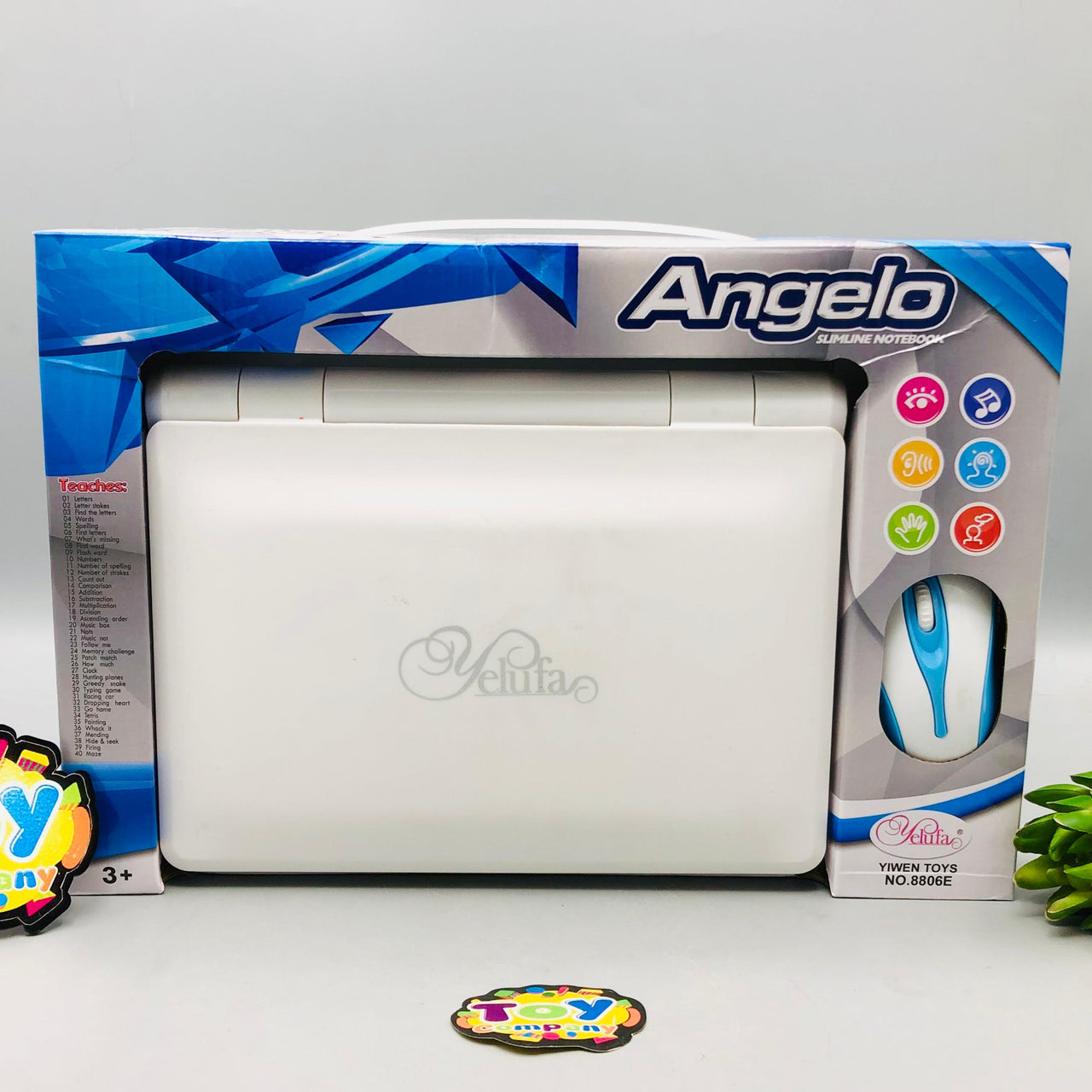 40 Activities Kids English Learning Laptop - White