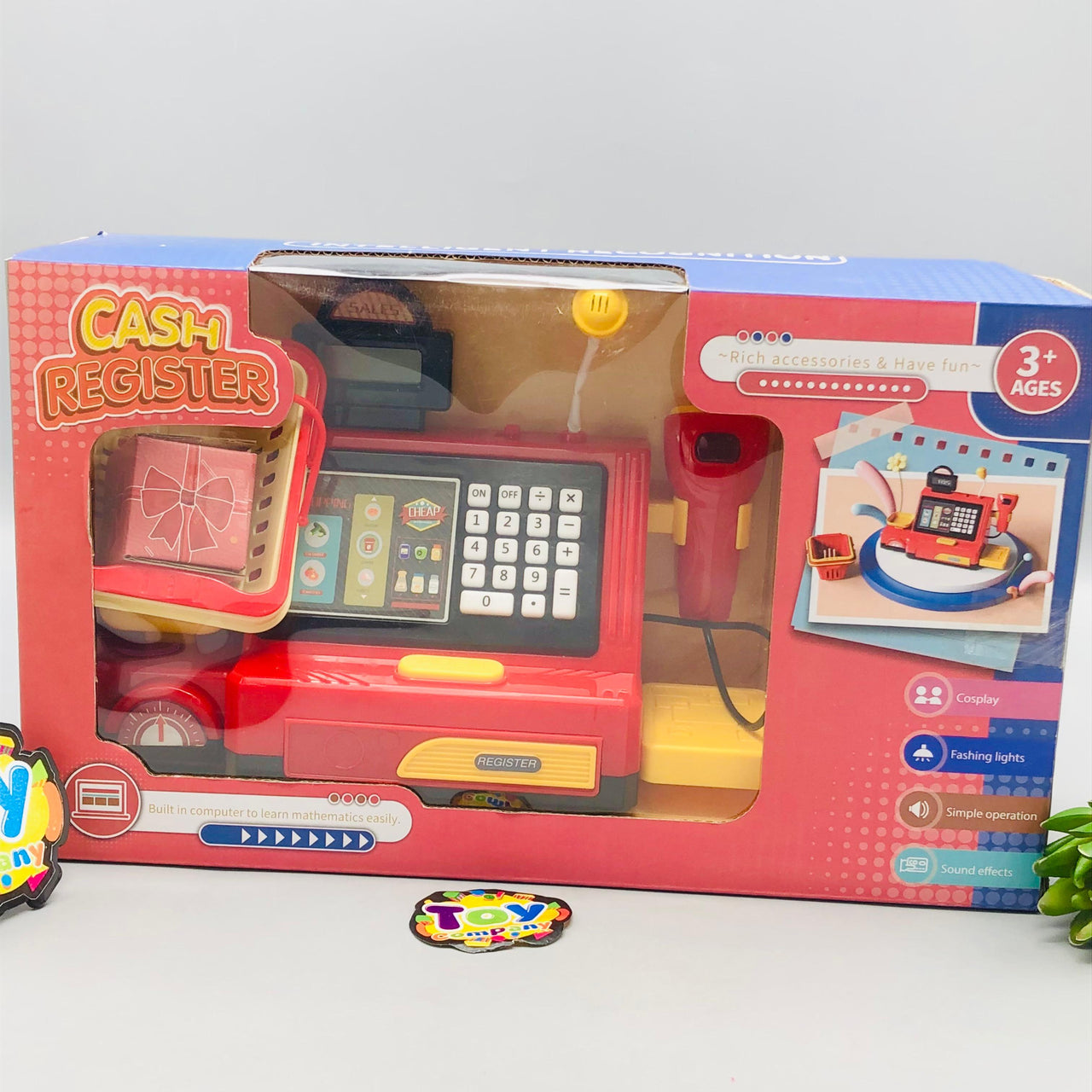Pretend Play Burger Cash Register With Light & Sound