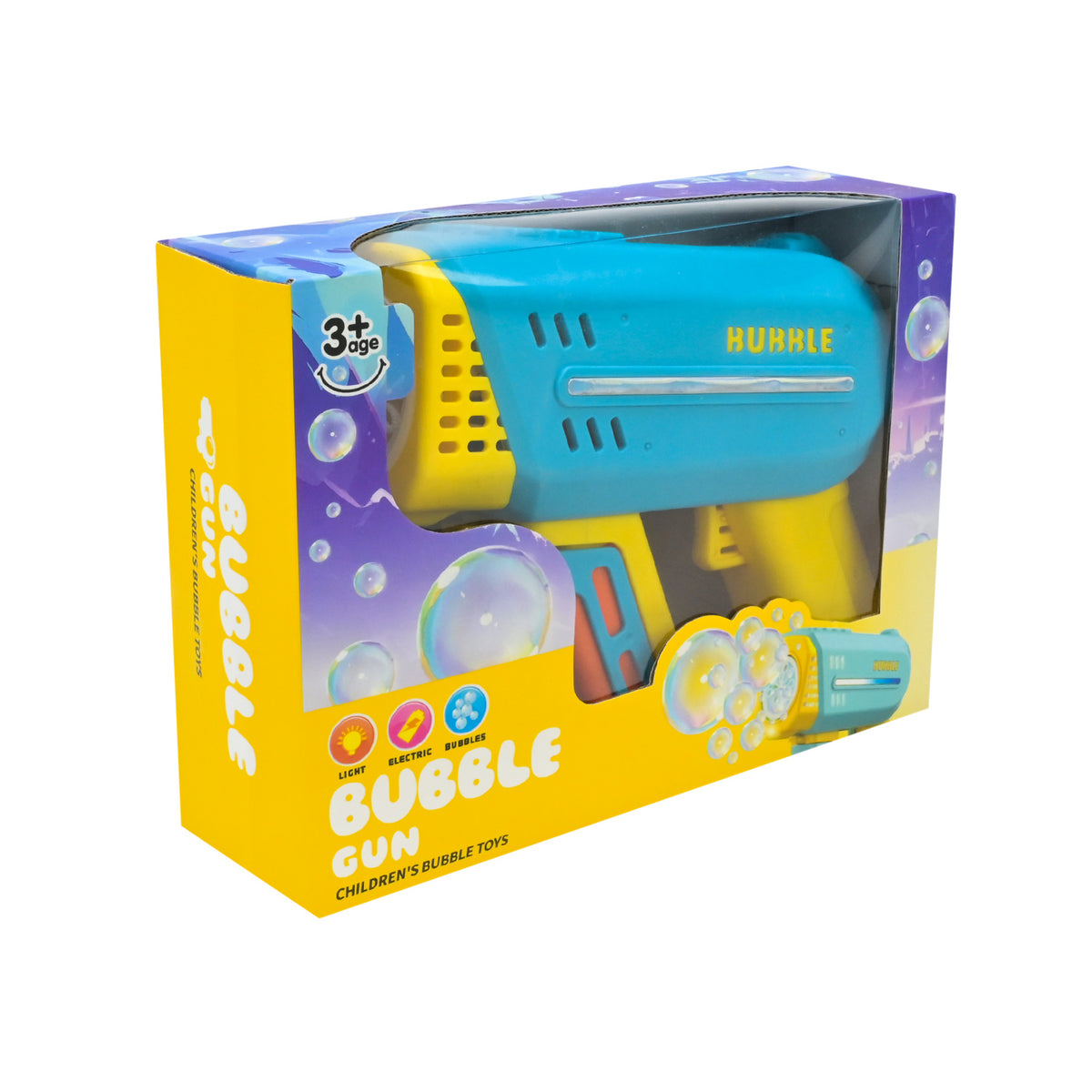 10Holes Electric Colorful Bubble Gun With Light