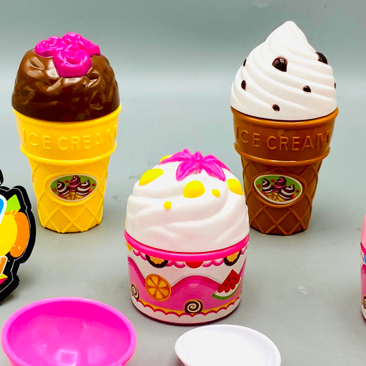 10Pcs Kids Pretend Play Ice Cream Set