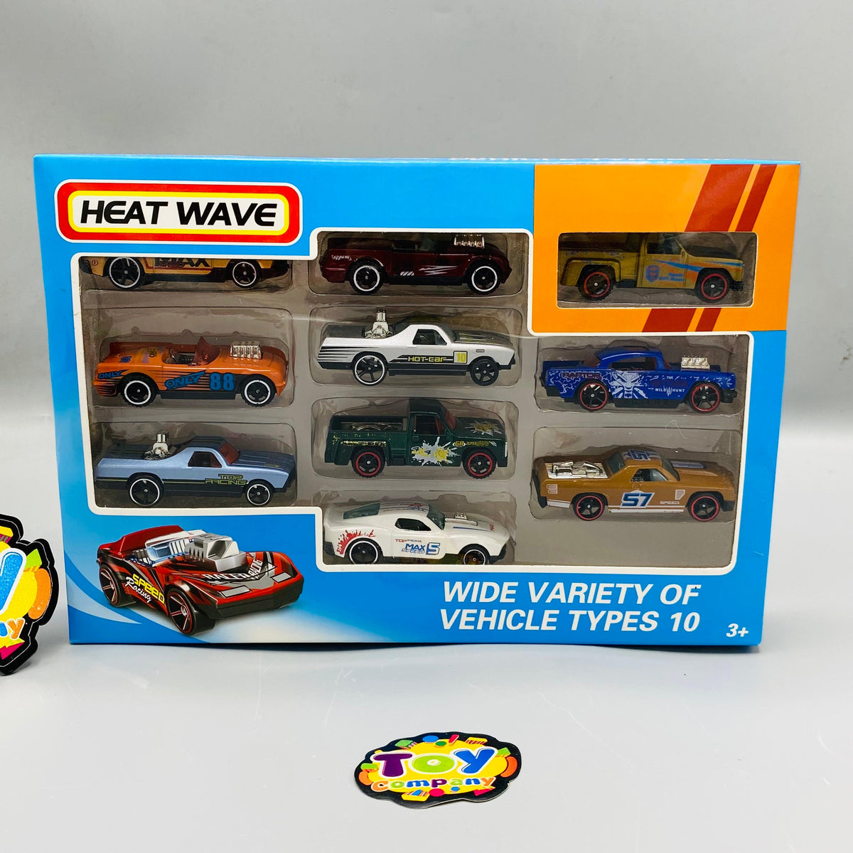 10Pcs Mini Diecast Heat Wave Inertial Cars Set