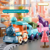 17Pcs Kids Locomotive Engineering Train Track Set