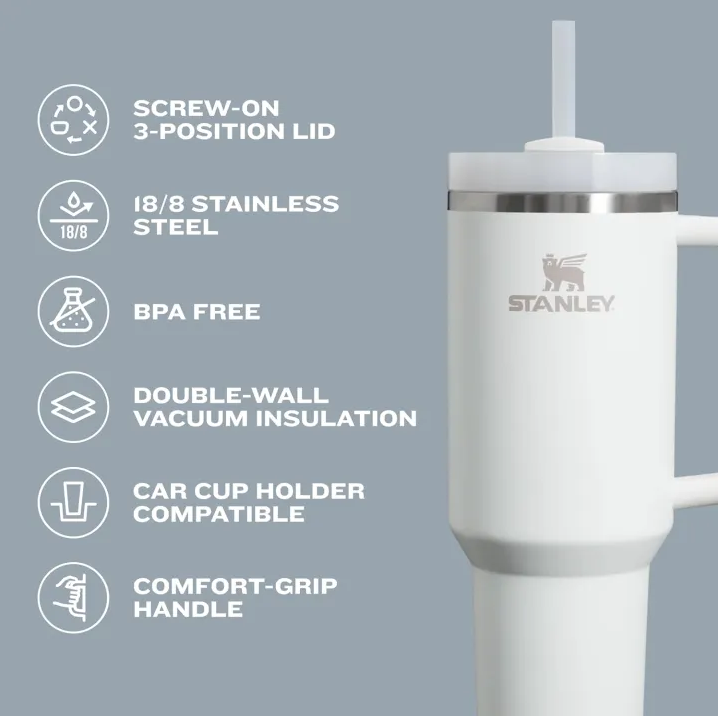 Original Stanley Insulated Tumbler With Straw - Gray