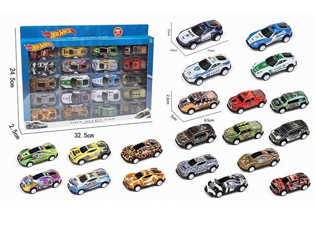 20Pcs Hot Wheel Mini Alloy Cars Set